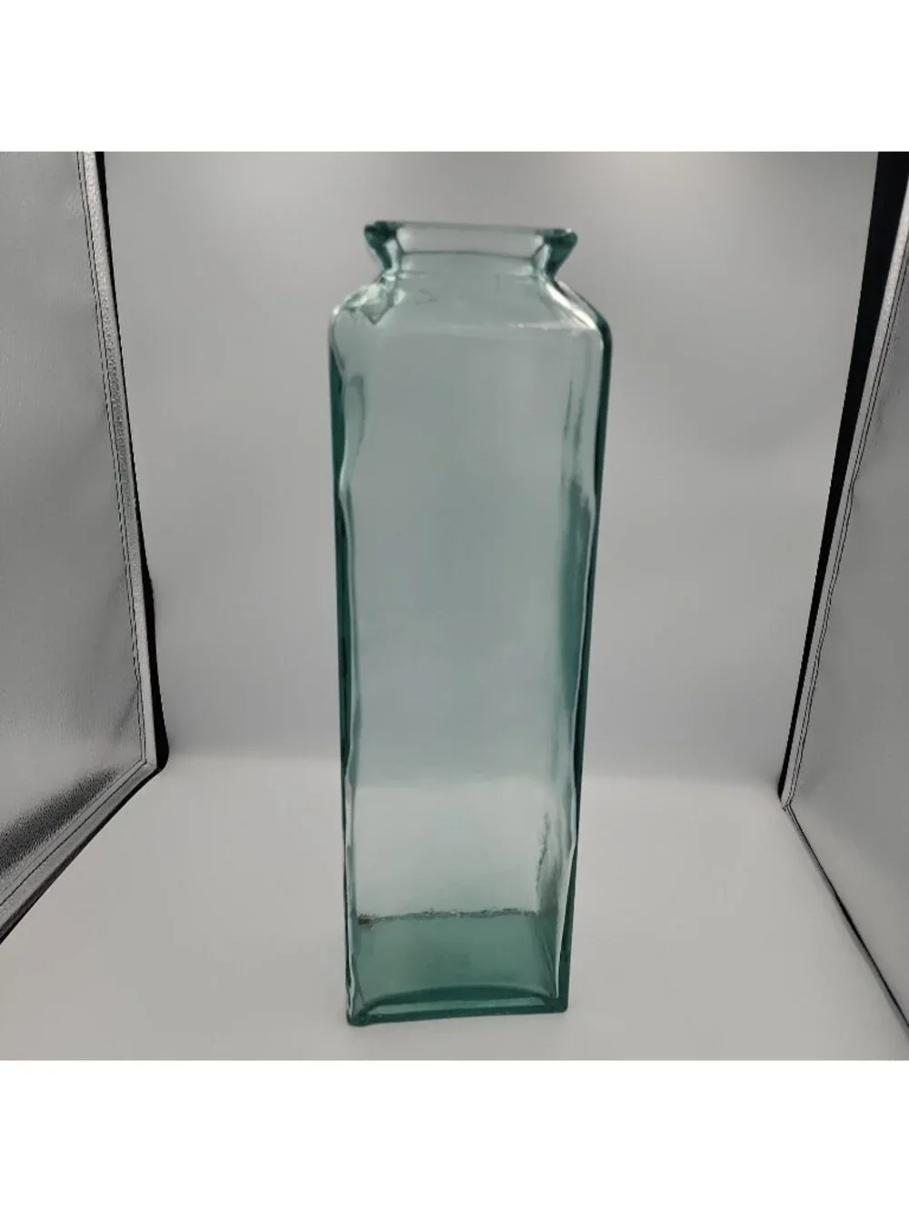 Recycled Greenish Blue Glass Vase 17.5